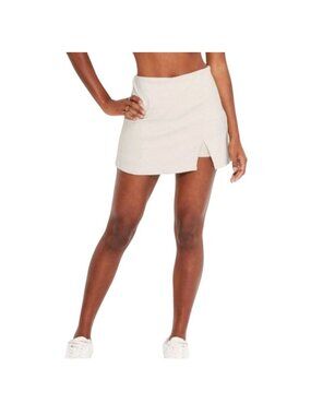 Mid-Rise Off-White Skort With Side Slit & Hidden Shorts - Size M - Wild Fable -